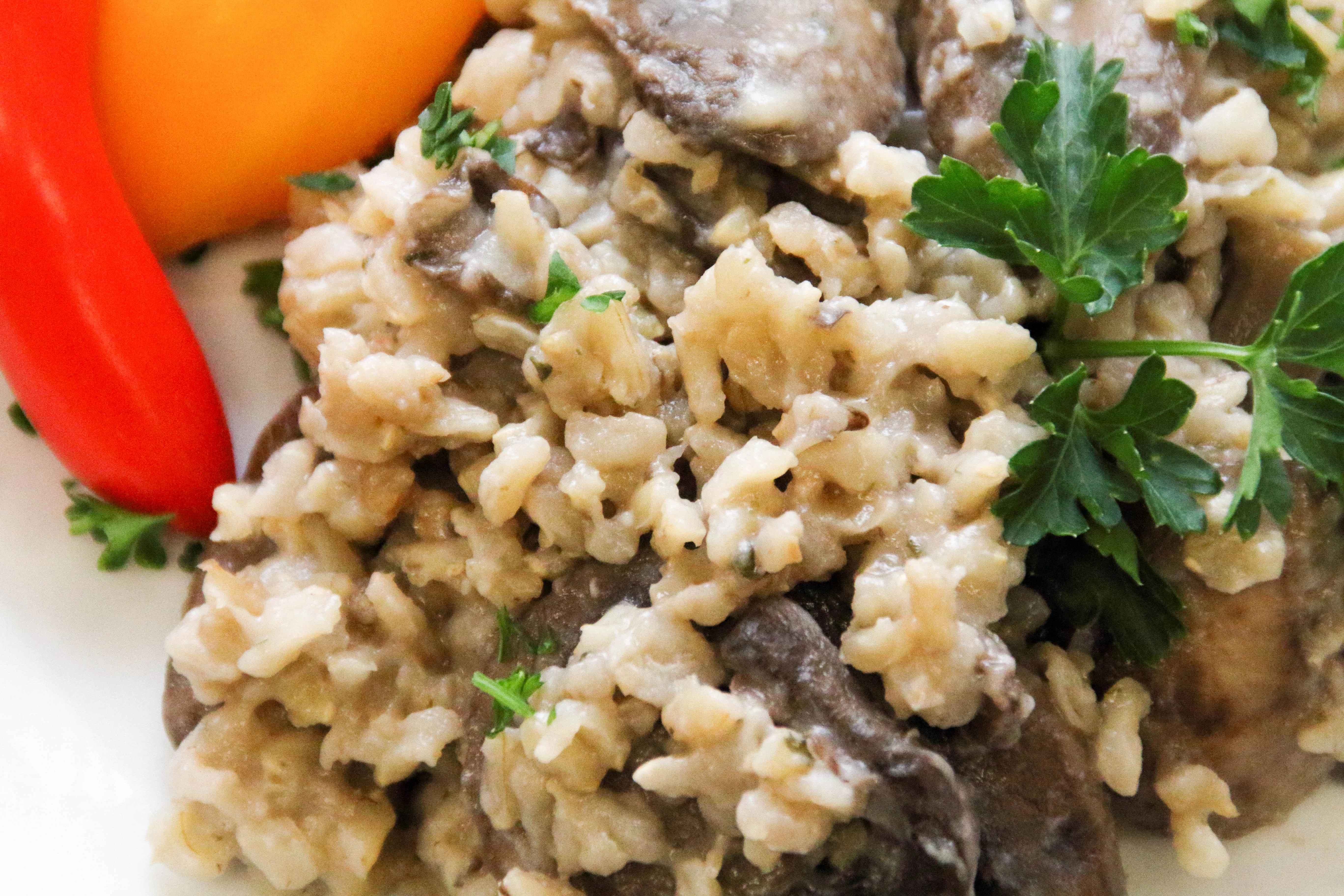 Brown Rice and Mushroom Skillet dish