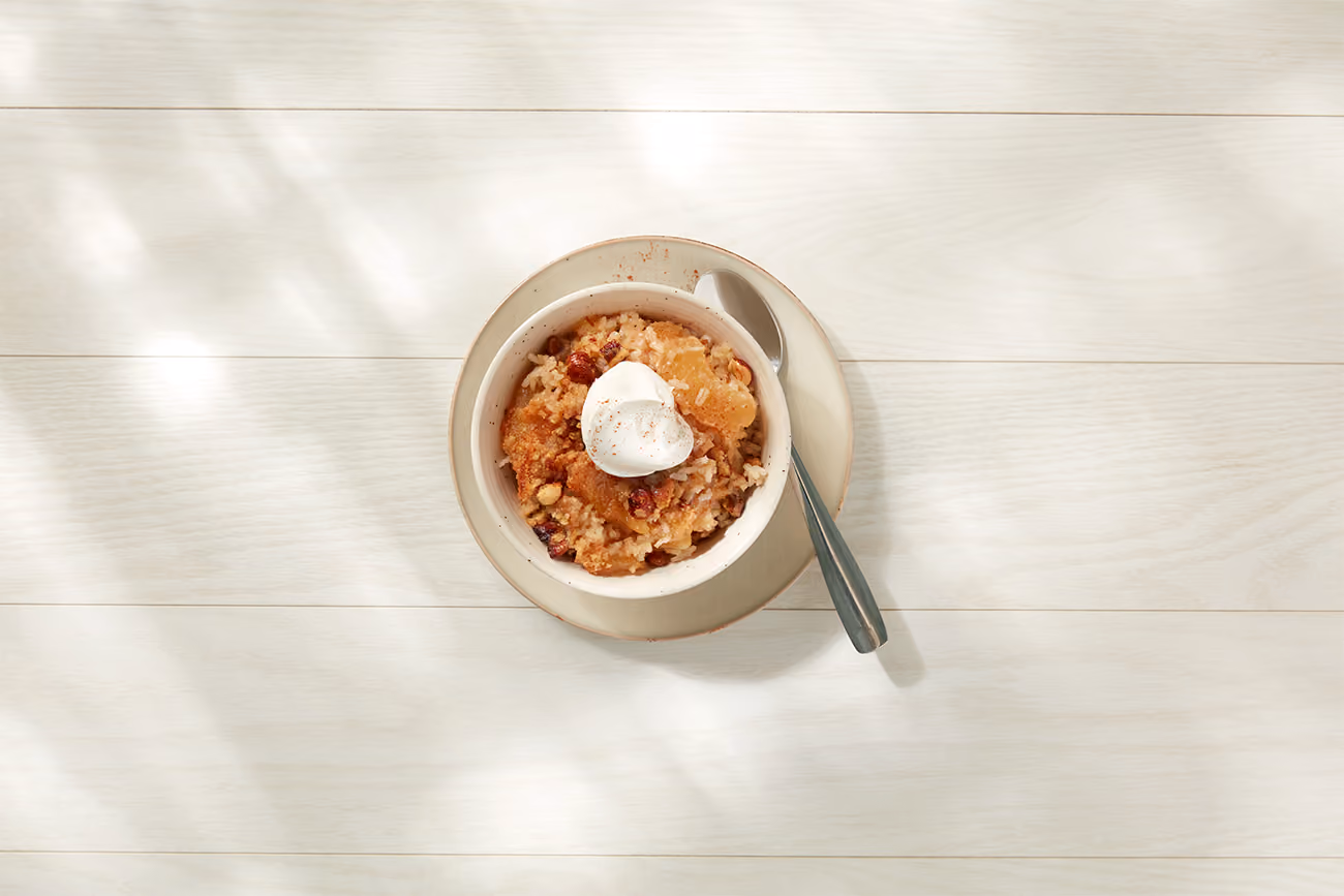 Baked Rice Apple Crisp dessert