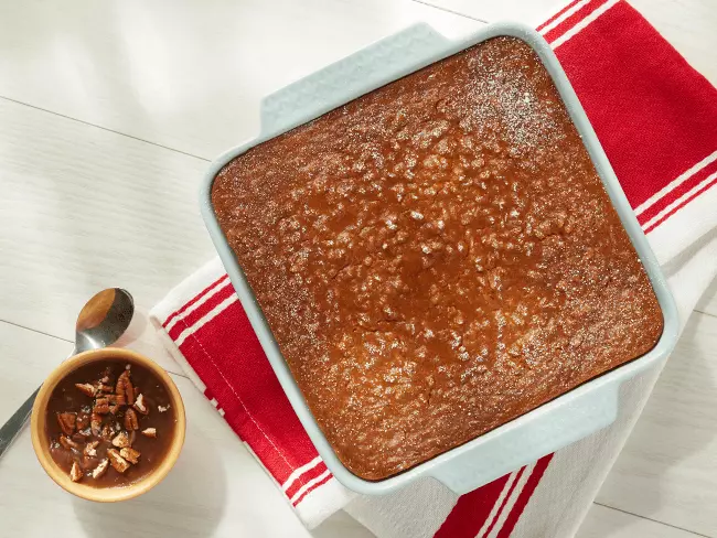 Pumpkin Rice Pudding with Apple Pecan Sauce dessert