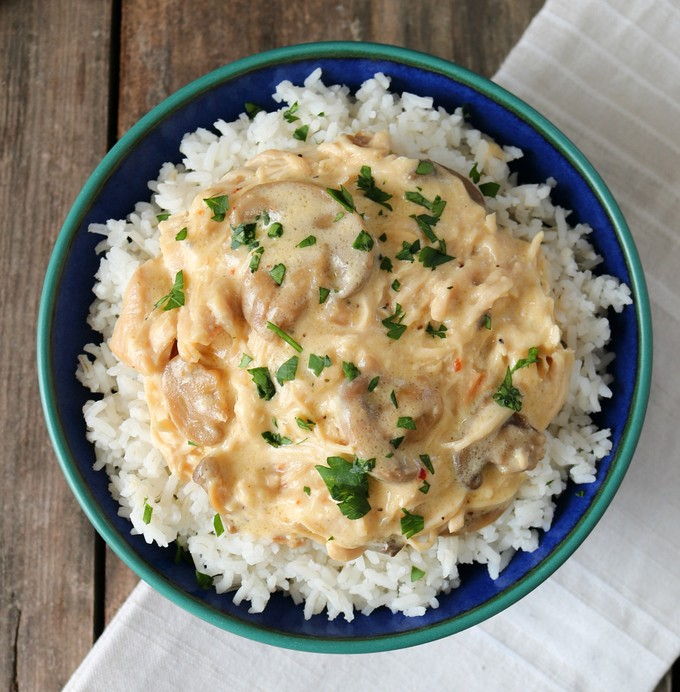 Slow Cooker Italian Chicken and Rice dish