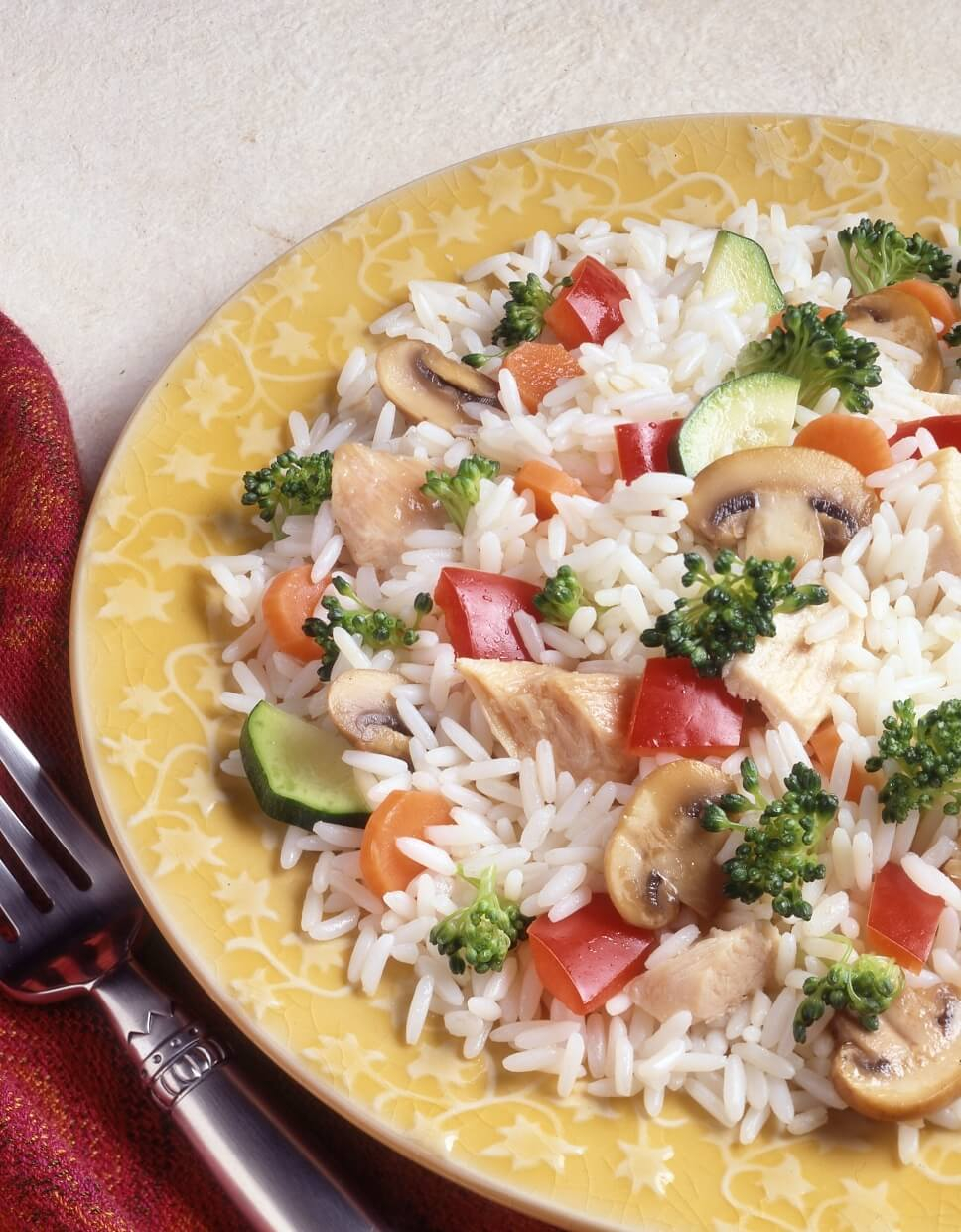 Primavera Chicken & Rice dish