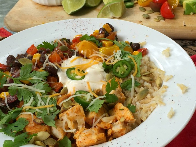 Loaded Taco Bowls dish