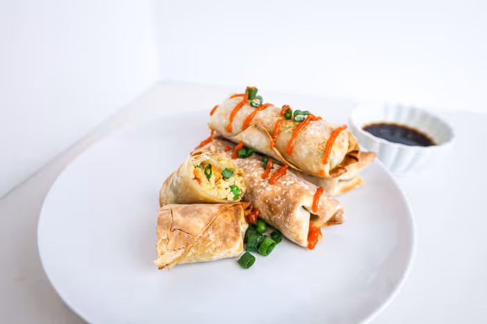 Air Fryer Fried Rice Stuffed Eggroll dish