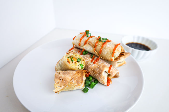 Air Fryer Fried Rice Stuffed Eggroll dish