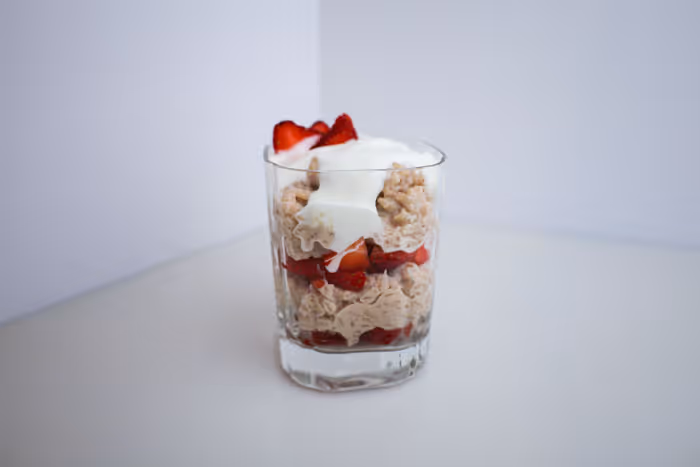 Strawberry Risotto with Ginger Cream dessert