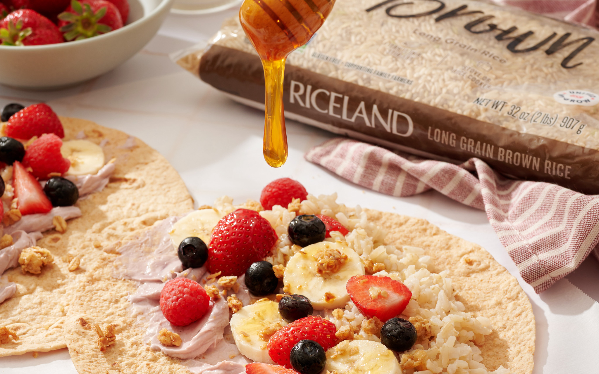 Brown Rice, Nuts, and Berries dish
