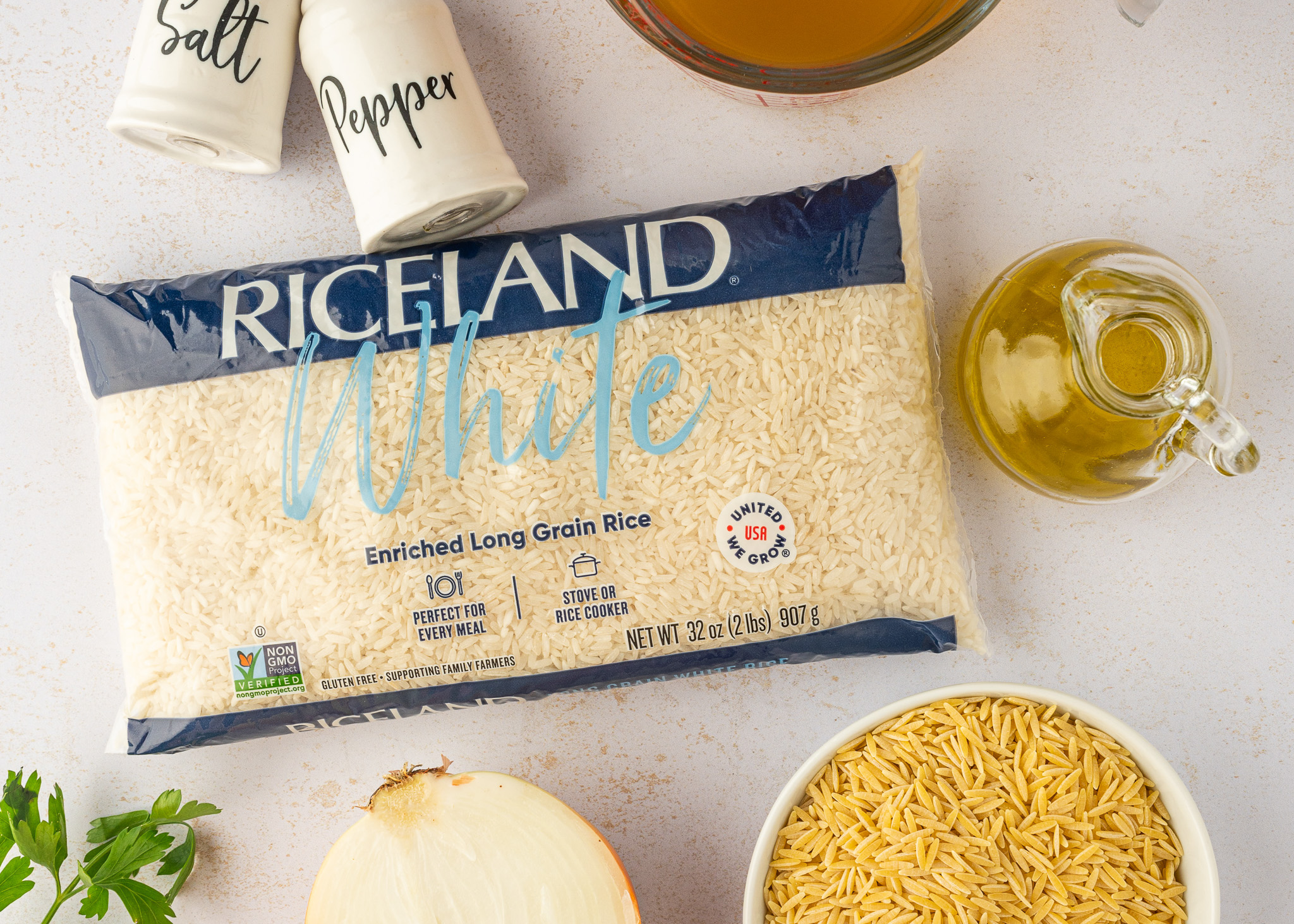 Bag of Riceland rice