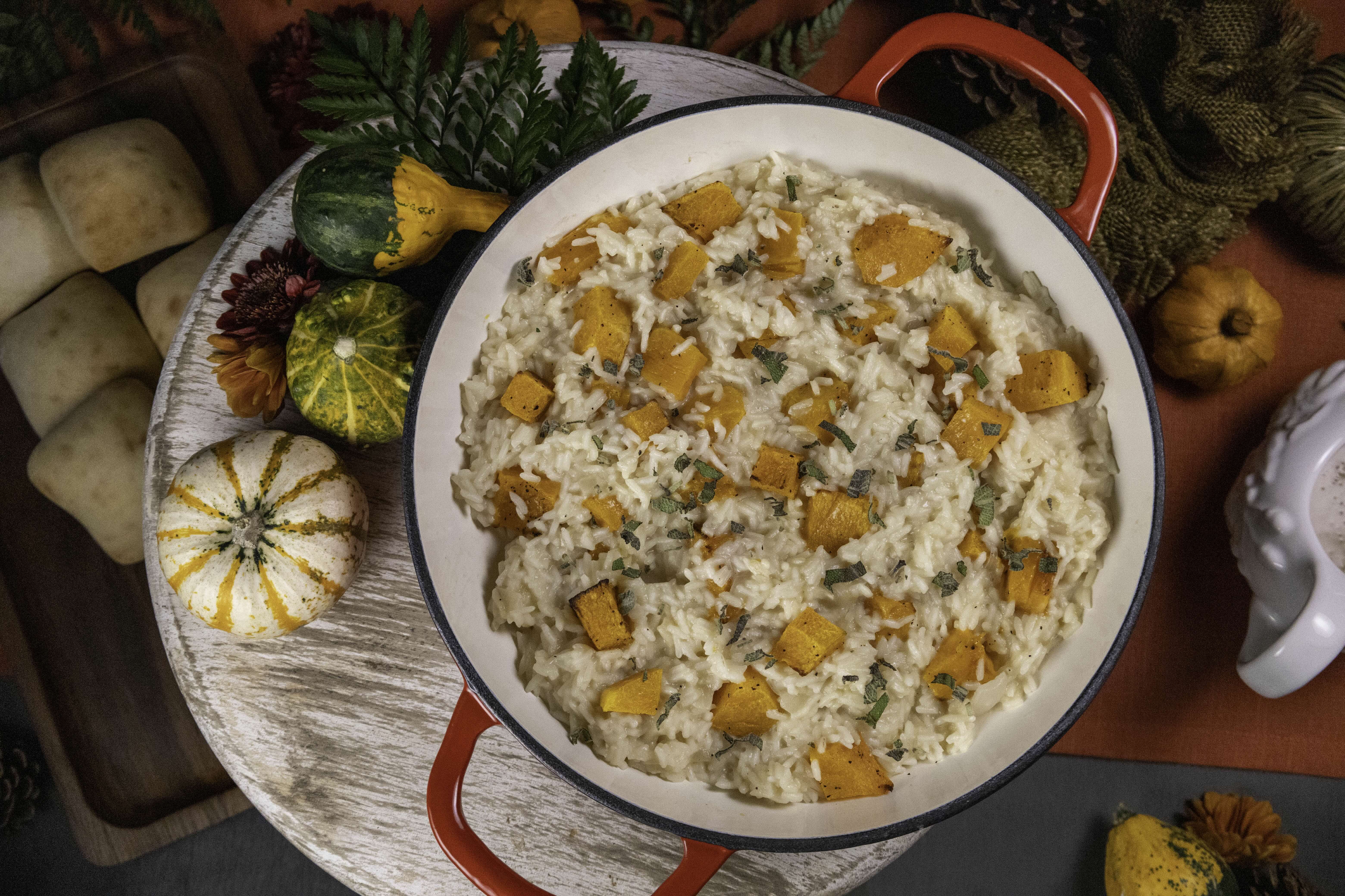 Pot of risotto