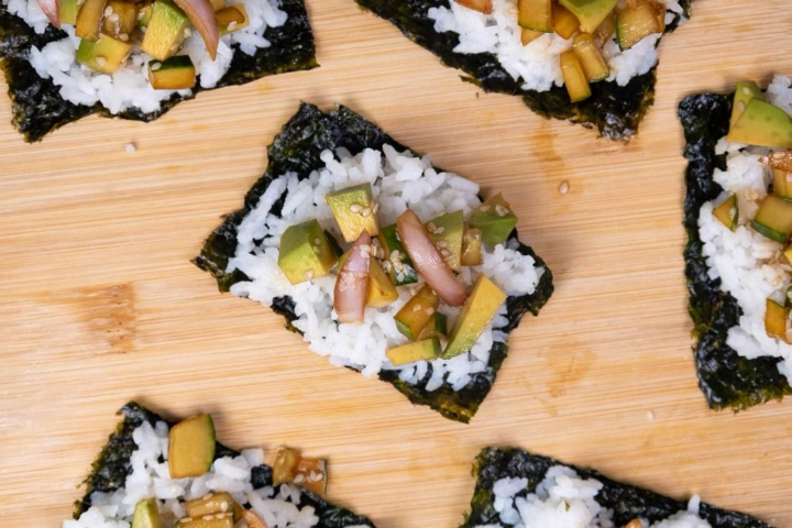 A group of food on a wooden surfaceAI-generated content may be incorrect.