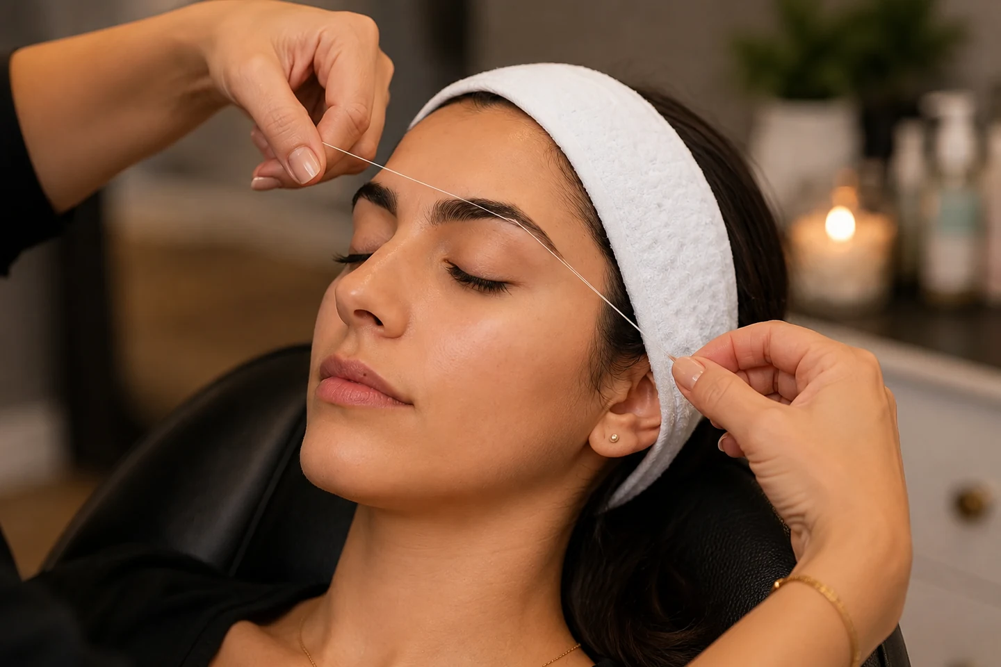 Eyebrow threading and brow services at Ethereal of Padma