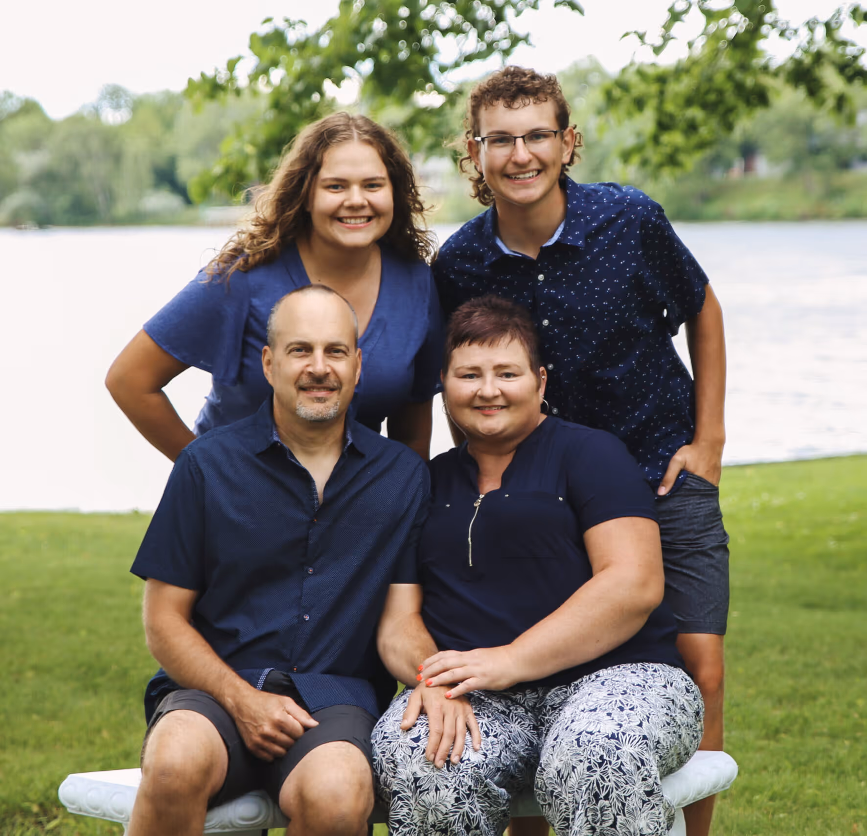 Shelly Engfer-Triebenbach with husband and children