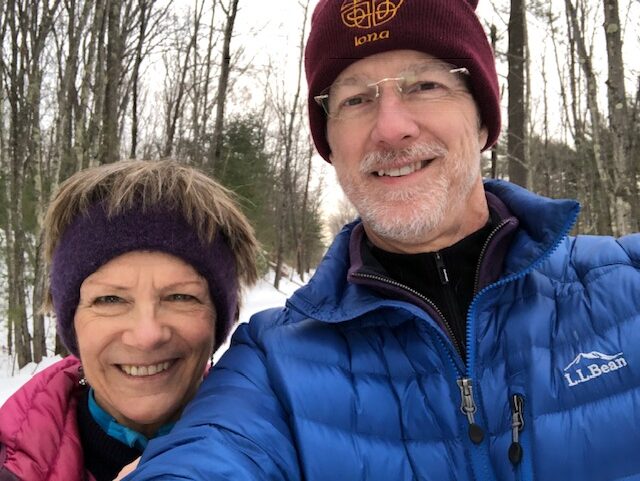 June and Roy Smoot outside smiling
