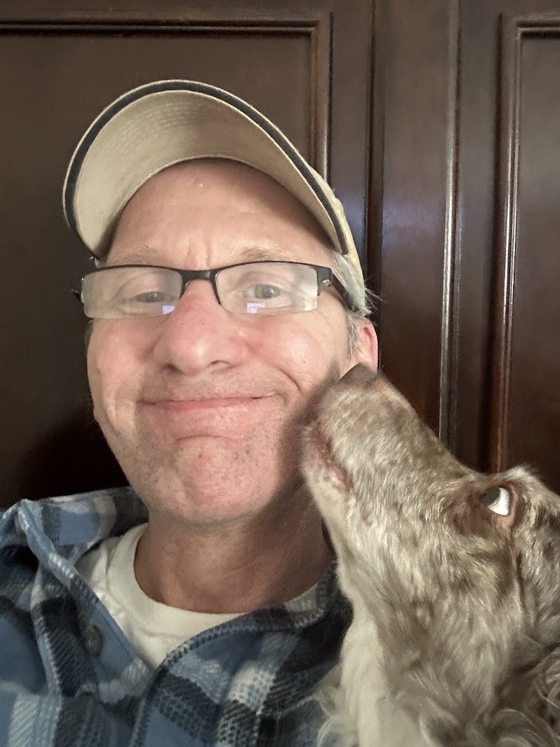 Mike with his dog, Diamond