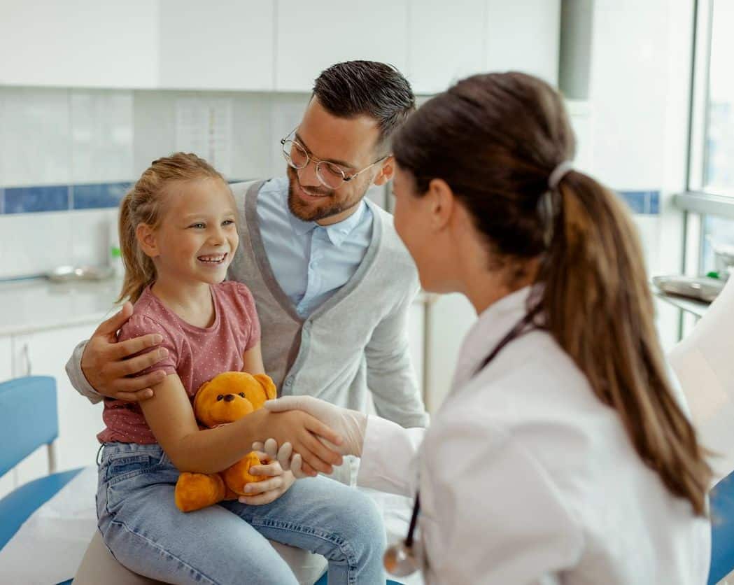 image of job applicants in a discussion at a medical clinic
