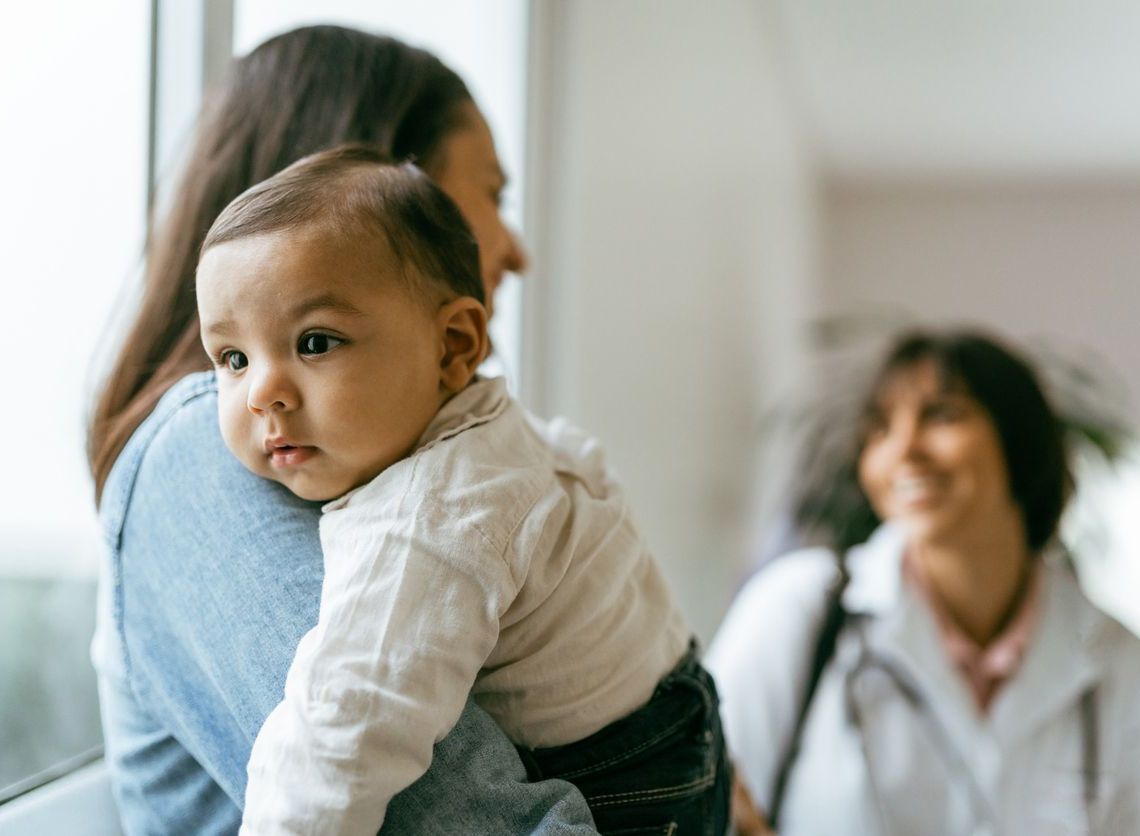 image of job applicants in a discussion at a medical clinic
