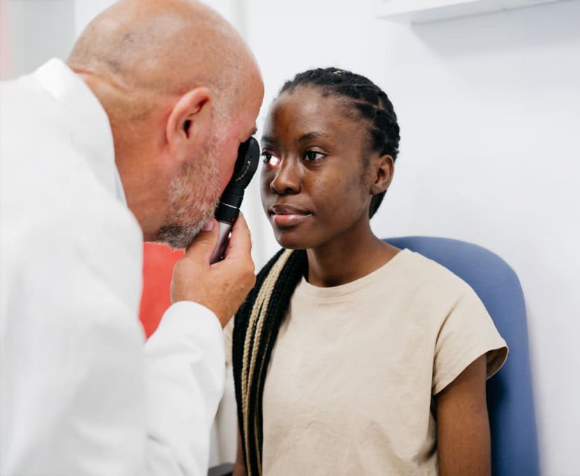 image of job applicants in a discussion at a medical clinic