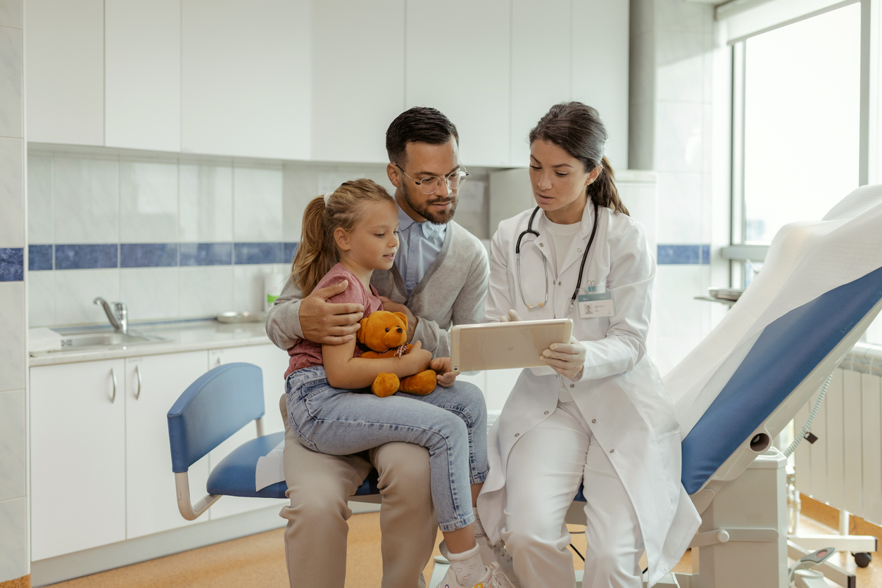 image of job applicants in a discussion at a medical clinic