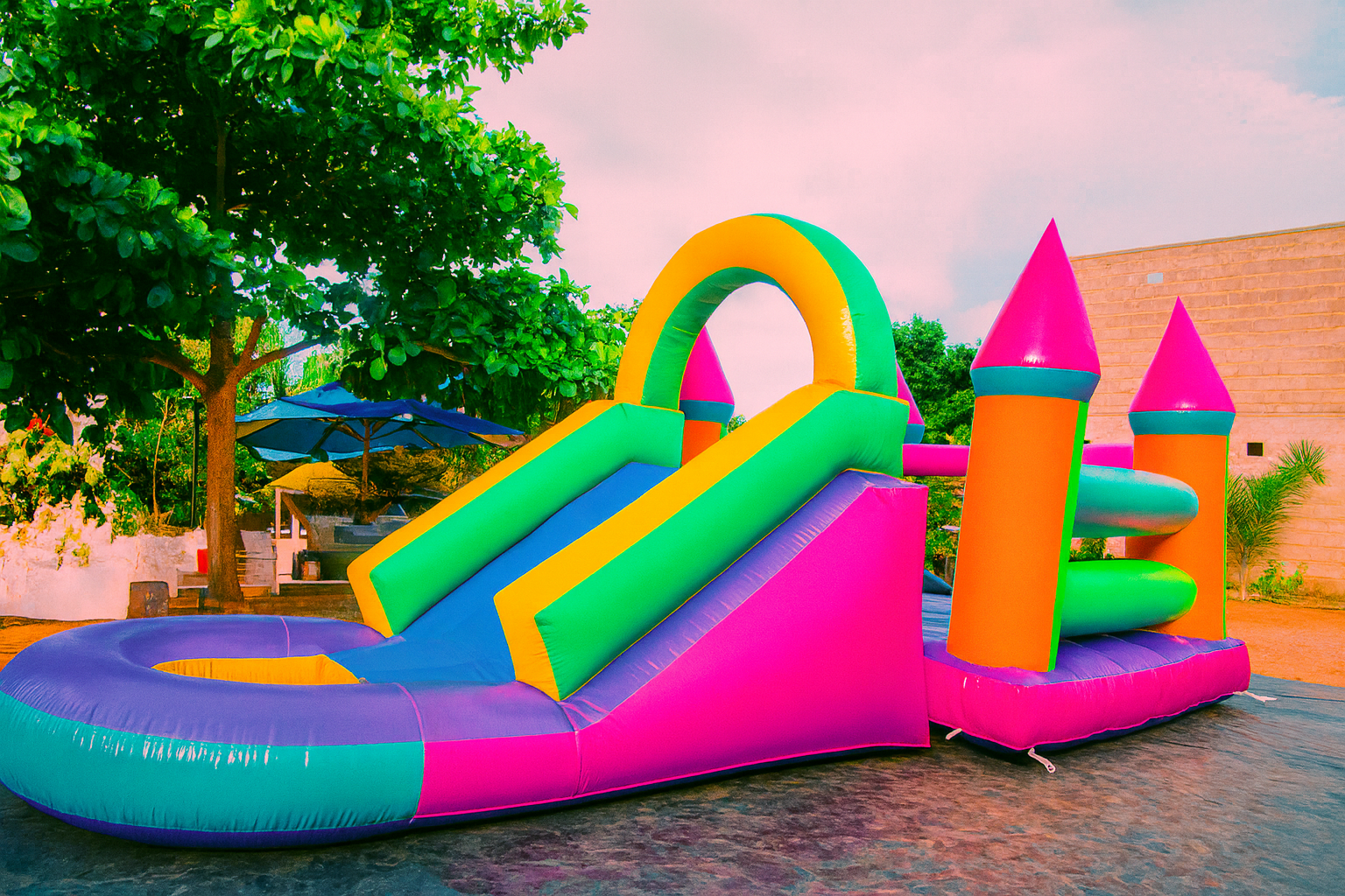 Large Colourful Jumping Castel