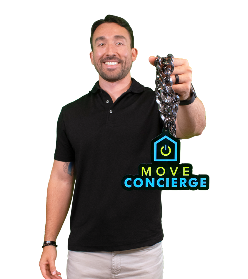 Vincent Stephenson holding the embracing and driving change core value award. 