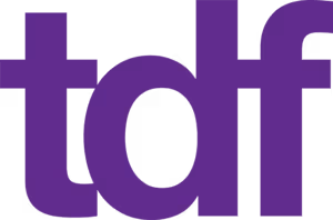 TDF's purple logo