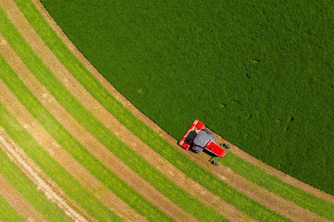 Tractor in field