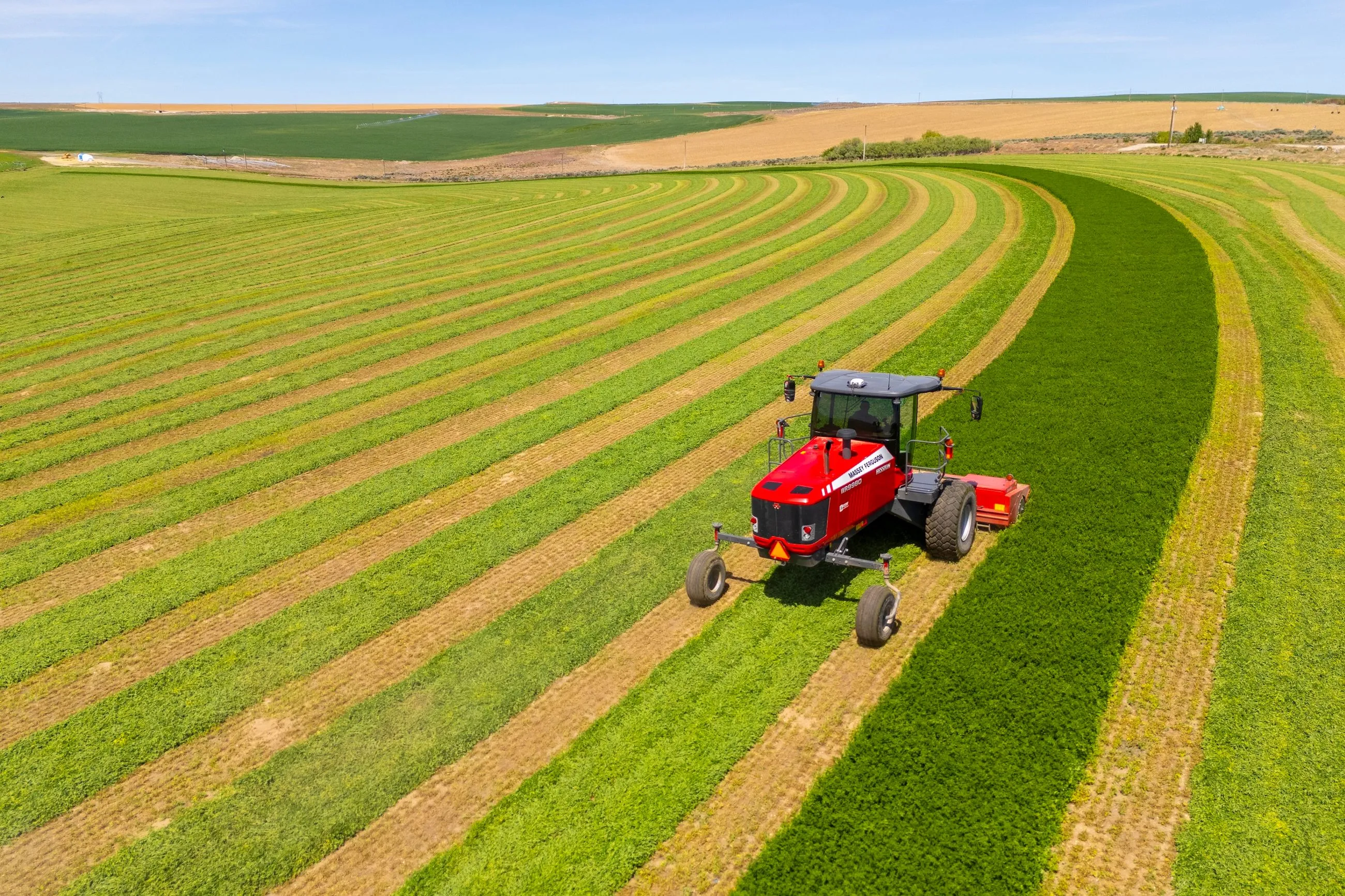Tractor in field