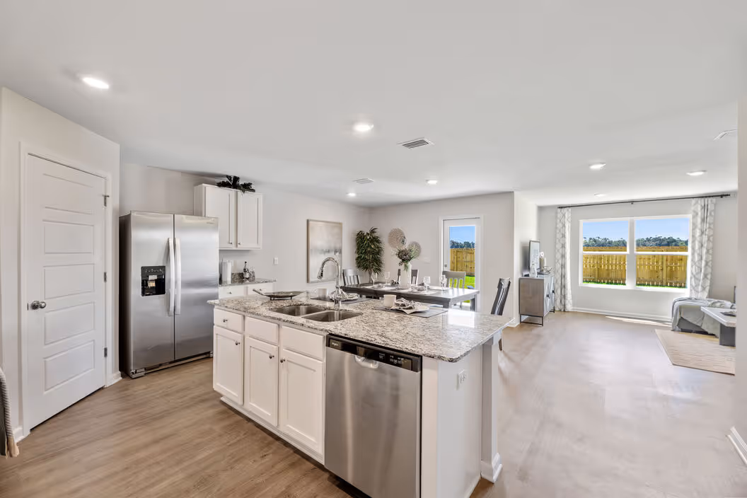 Kitchen with stainless steel appliances