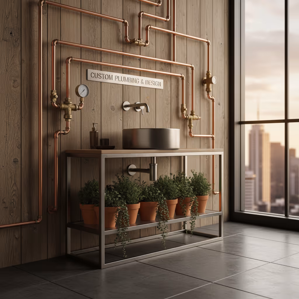 Custom plumbing remodel and installation by Omaha Drain