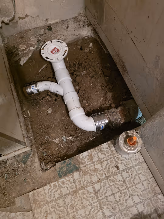 Concrete poured back over sewer line