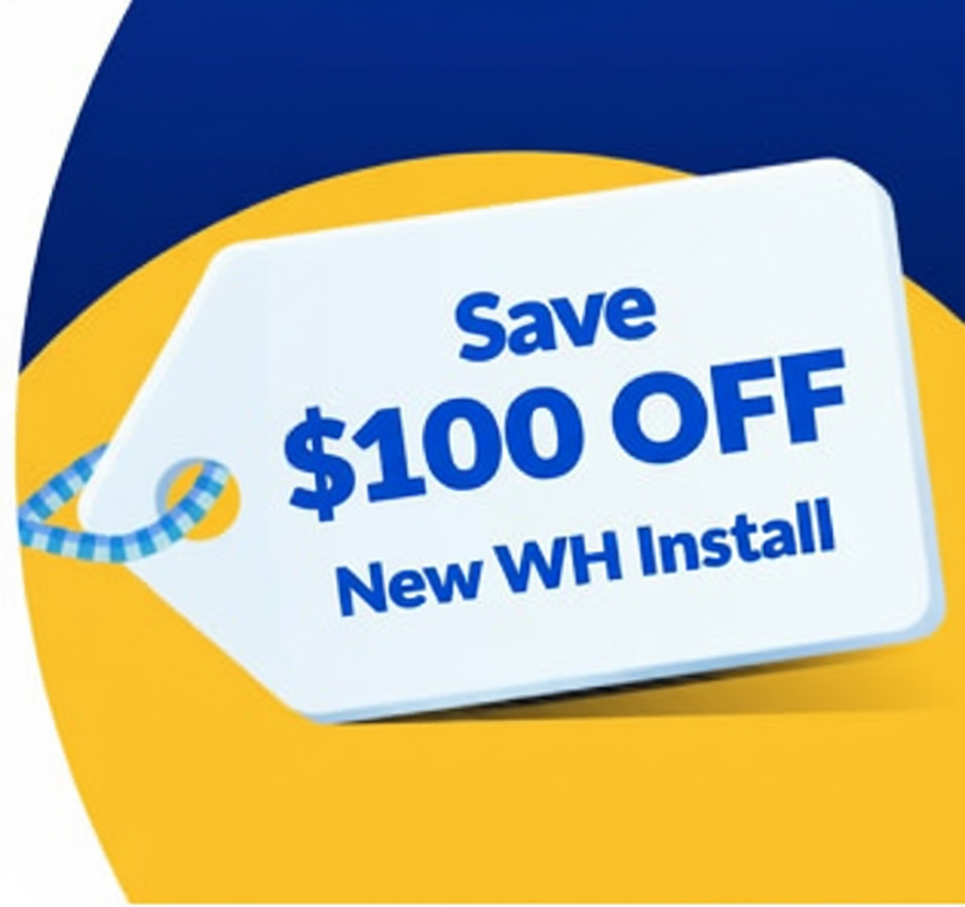Water heater installation coupon