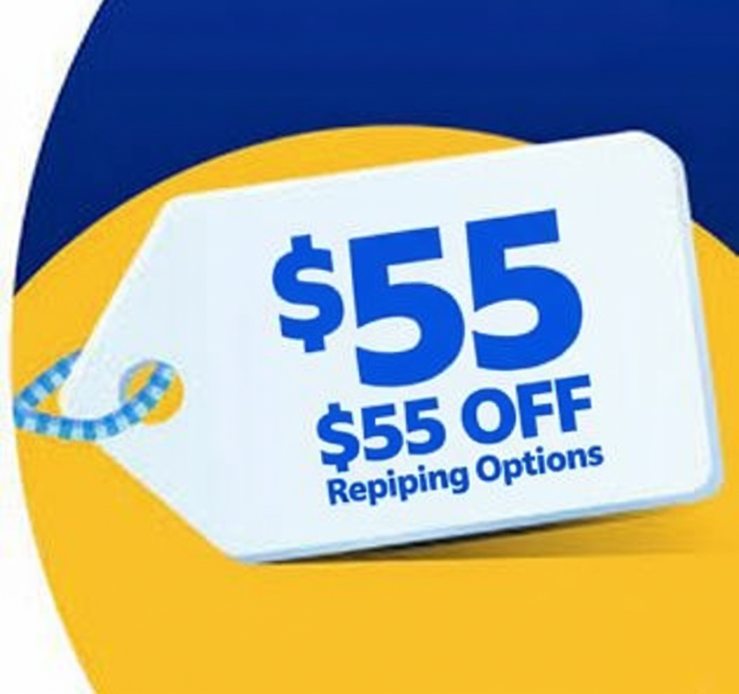 Repipe repair coupon