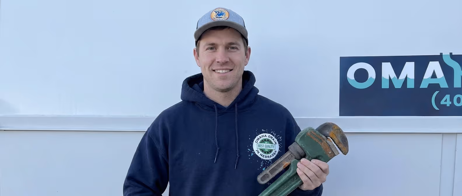 Omaha Drain plumbers on a residential job