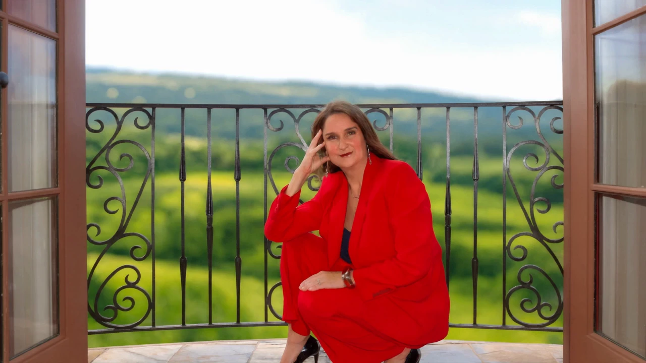 JL Carpenter, criminal defense attorney, on a balcony overlooking the hills