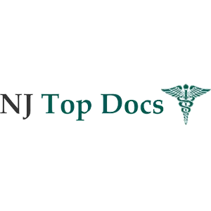 NJ Top Docs logo with text and a teal medical caduceus symbol.