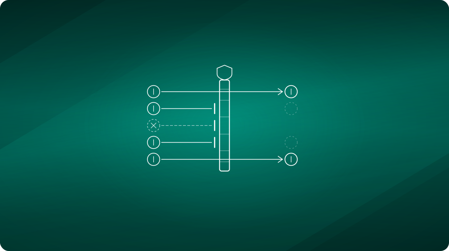 AML False Positives — compliance screen stopping illicit and legitimate flows