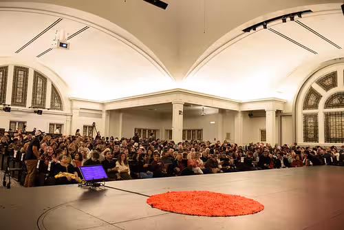 image of tech conference scene