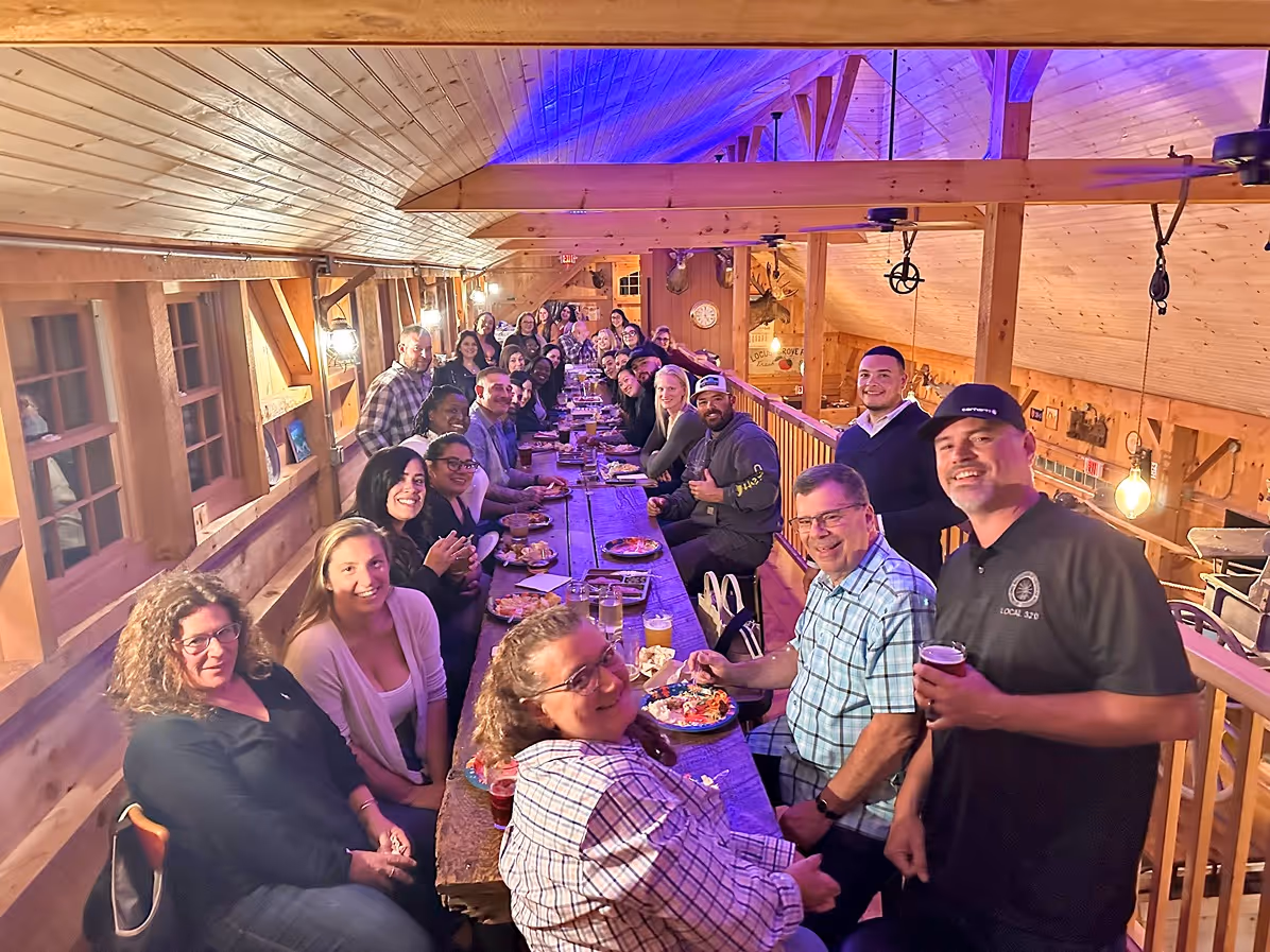 Group of IBEW 320 Members at Friendsgiving event