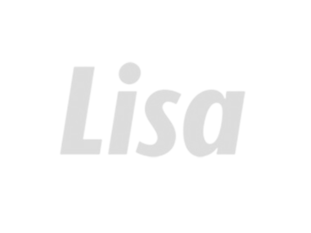 Der Name Lisa in grauer, kursiver Schrift auf schwarzem Hintergrund.
