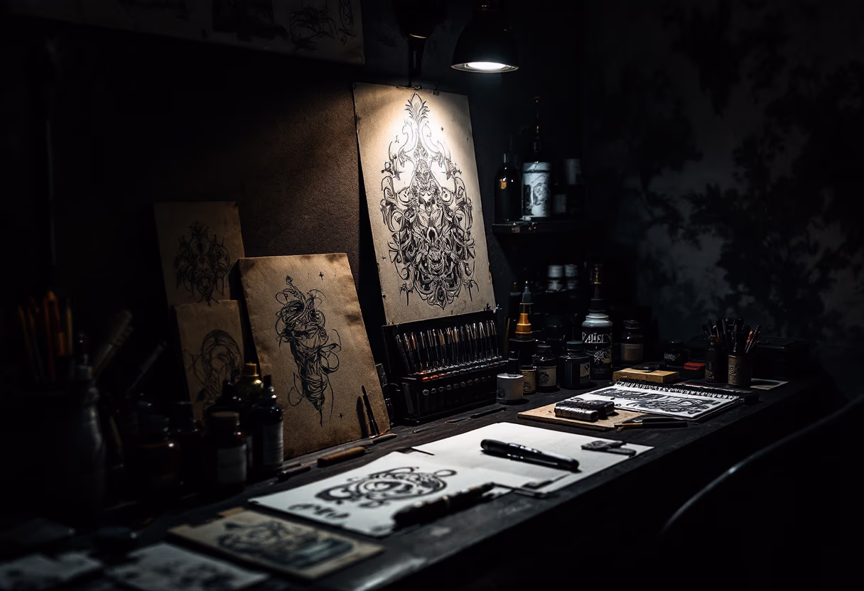 image of tattoo studio interior
