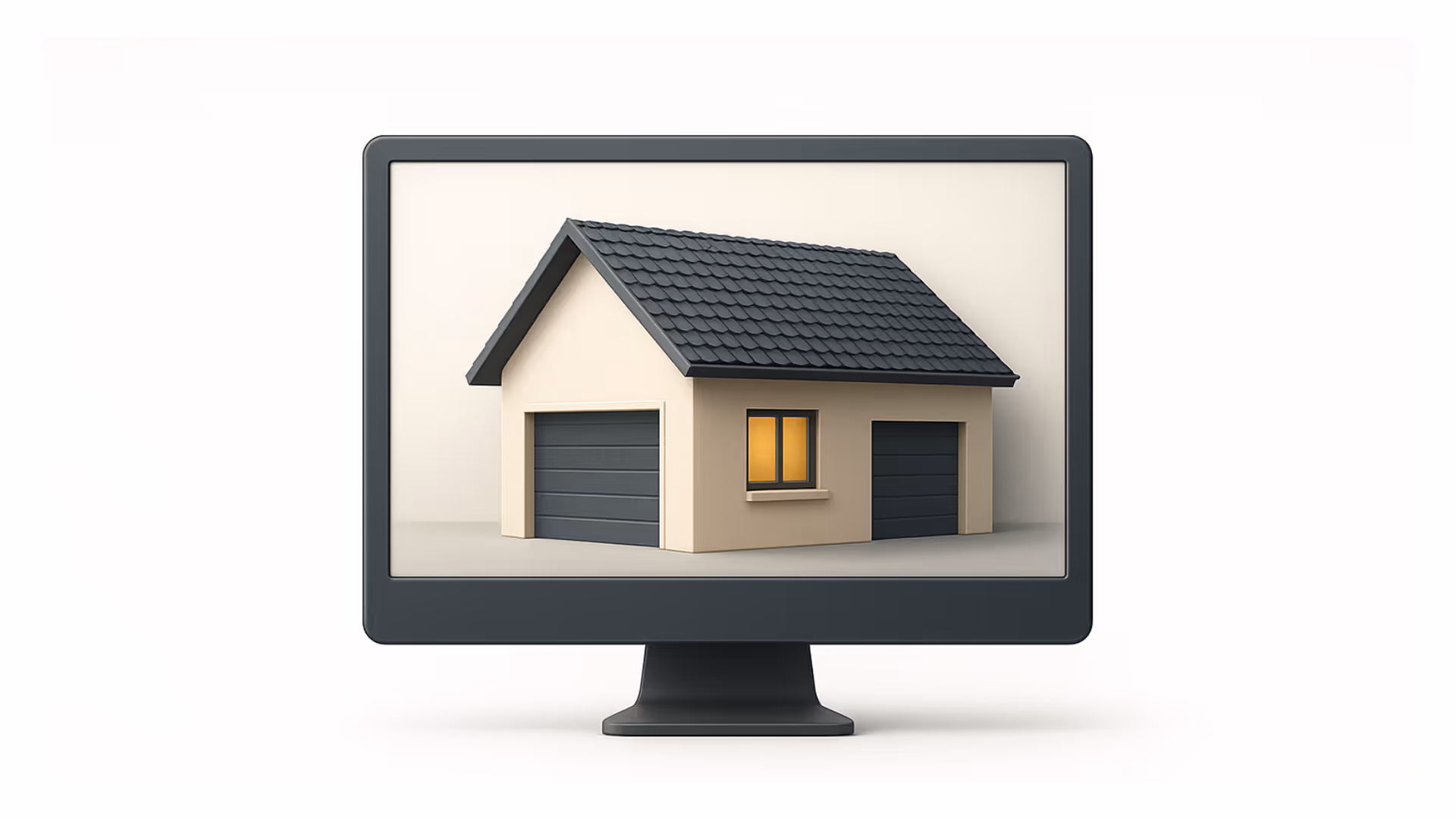 New home design shown on a computer screen for Brisbane drafting and design services