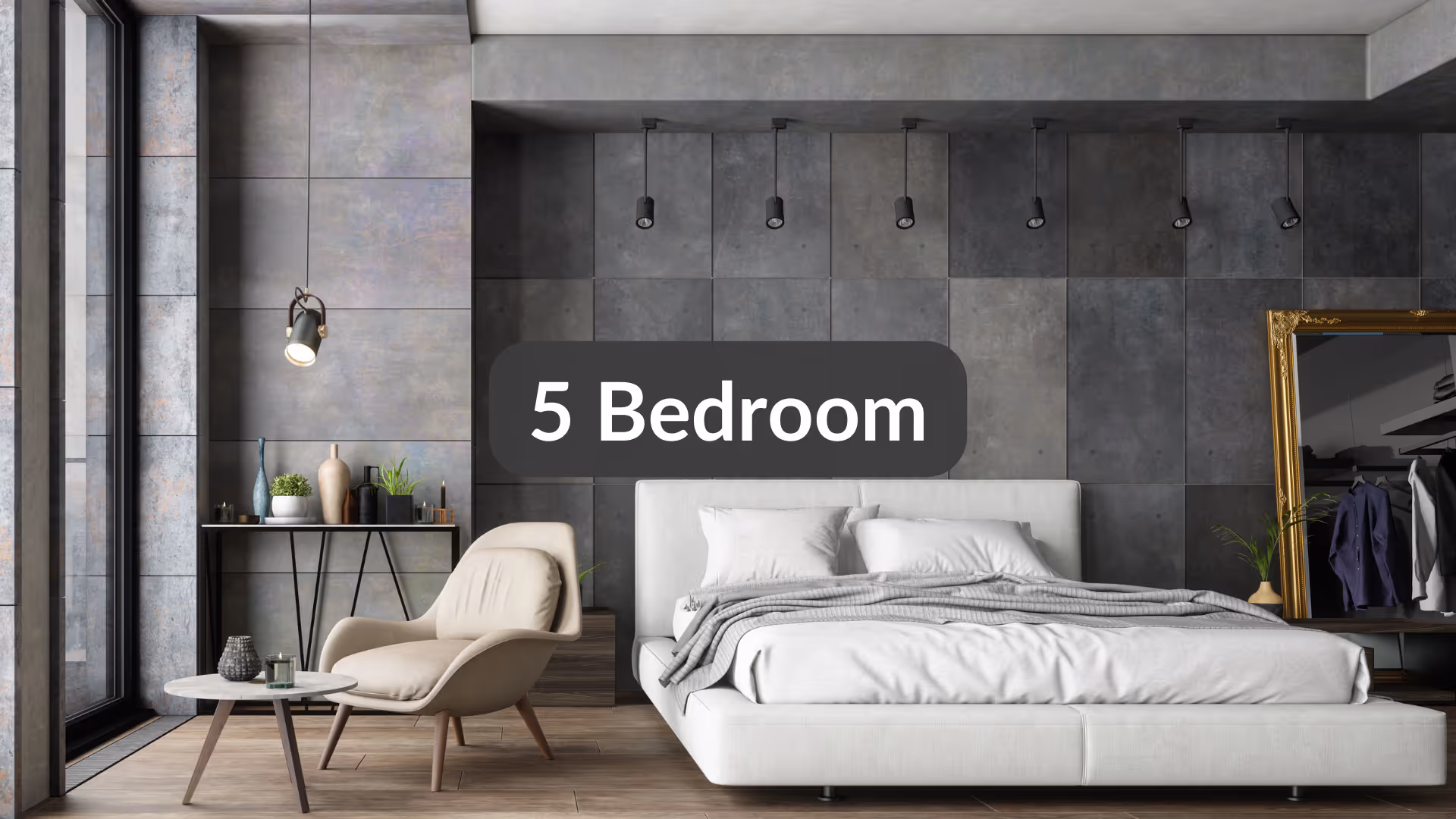 Contemporary bedroom interior representing 5-bedroom home inspection bookings