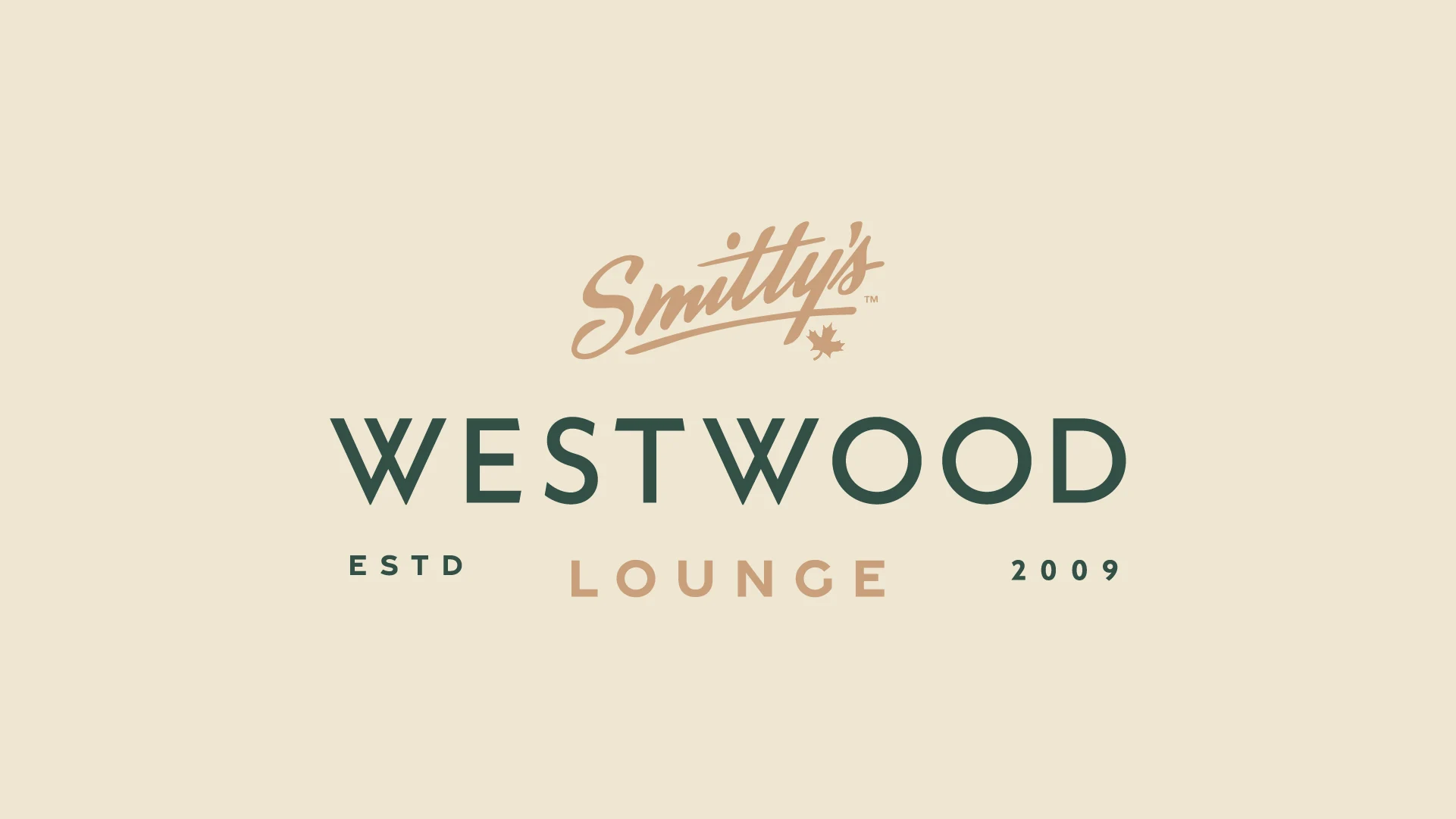 Smitty’s Westwood Lounge logo lockup for the Winnipeg restaurant, pub, and cocktail lounge brand.