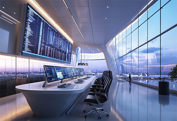 image of mission control room (for a space tech)