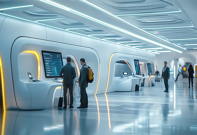 image of an airport scene (for a travel tech)