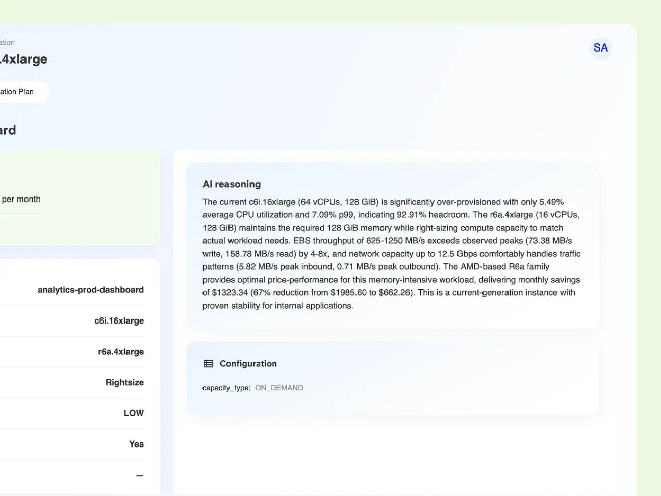 Screenshot of app interface