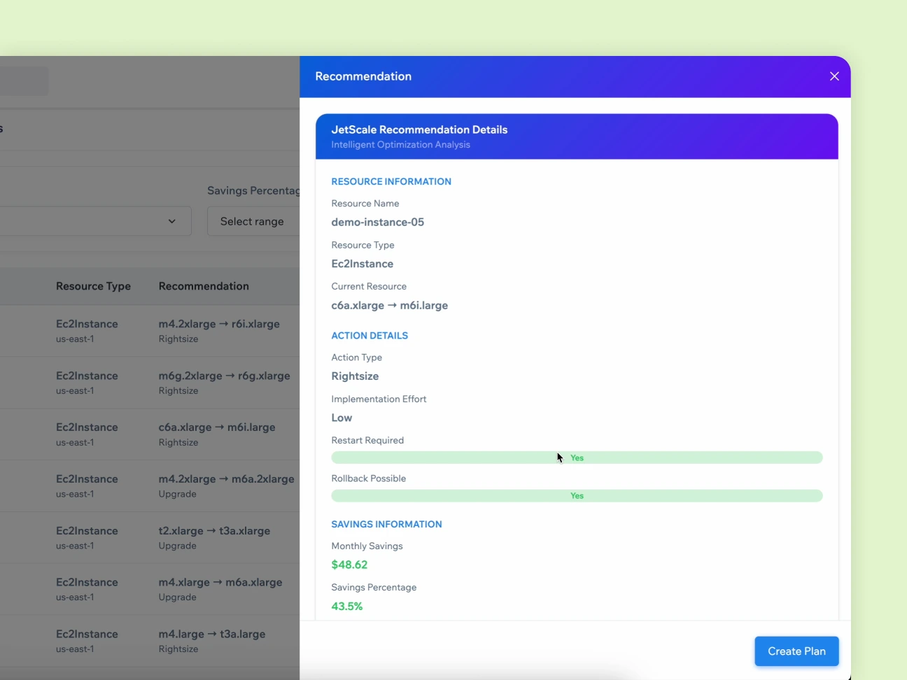 Screenshot of app interface