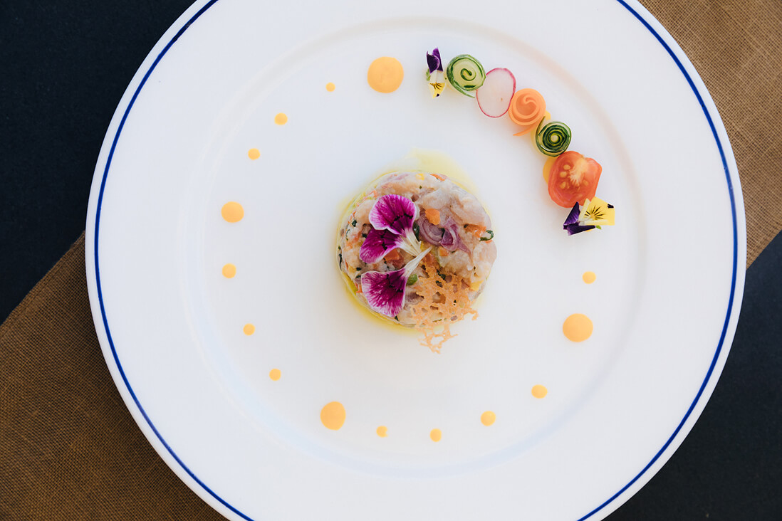 Daily menus feature local and regional ingredients