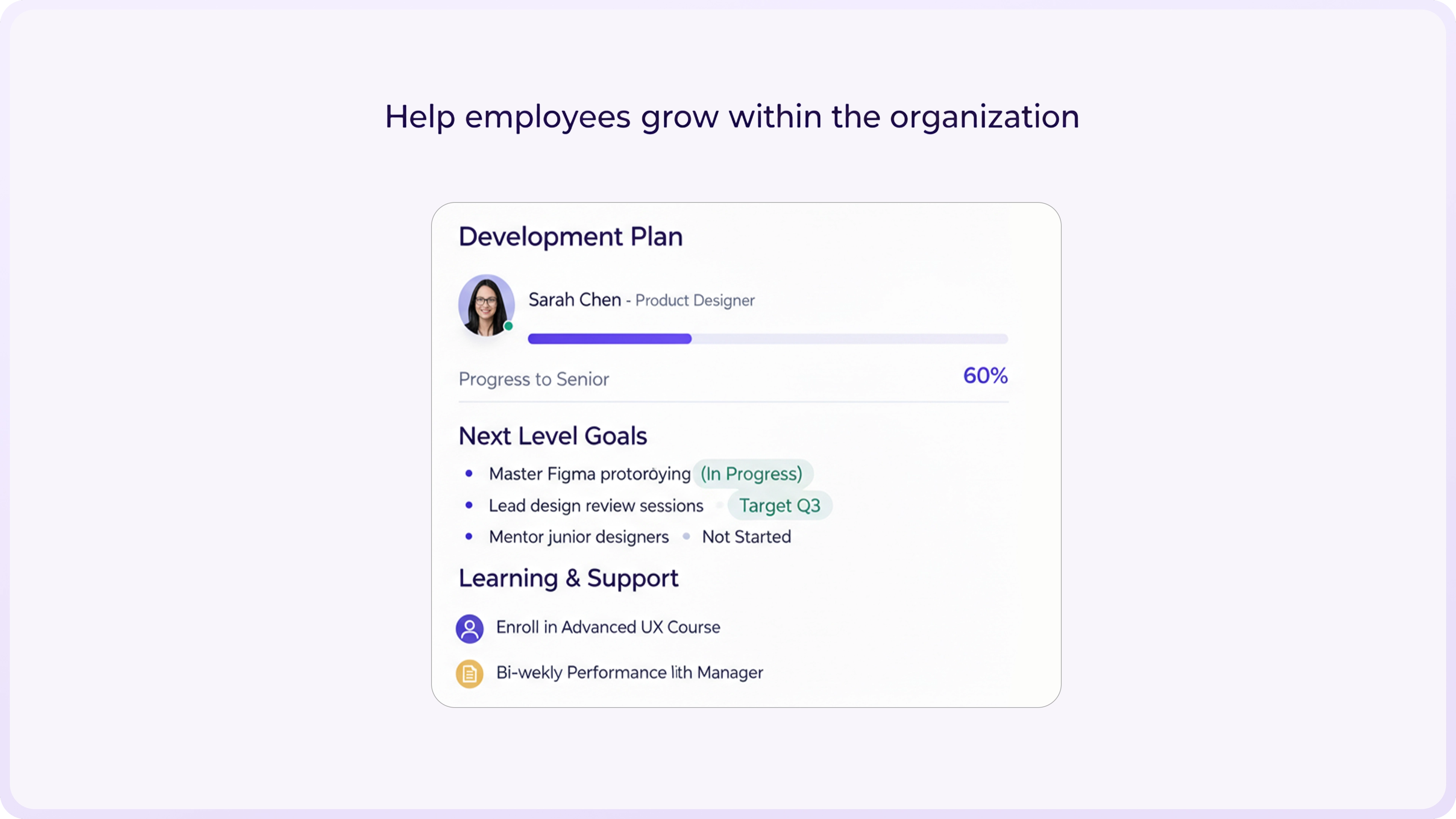 Employee development plan