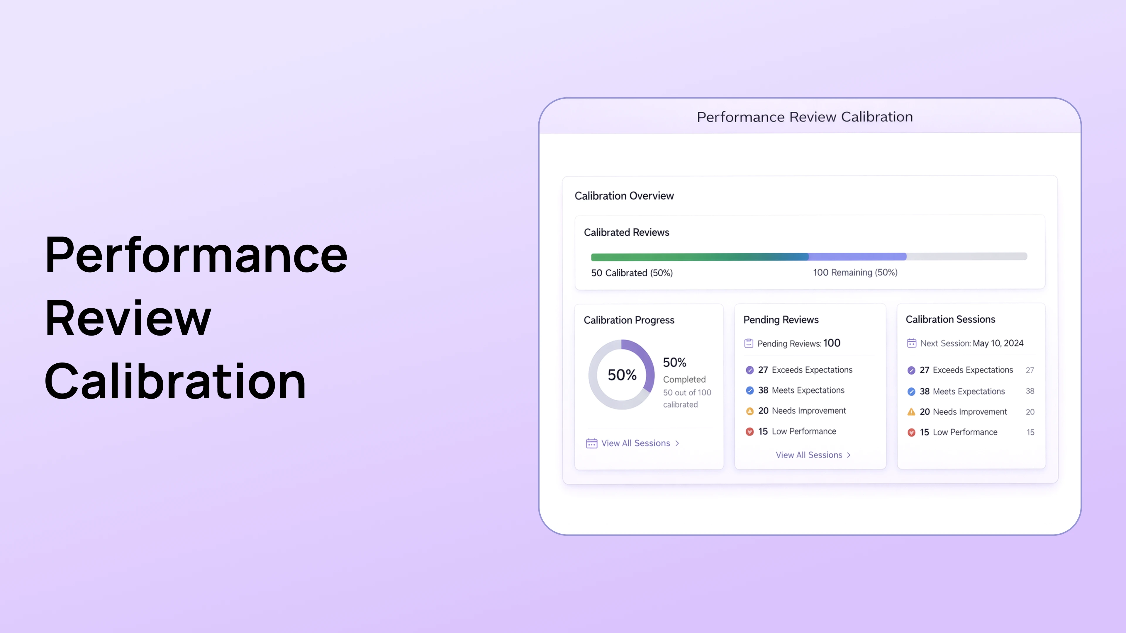 HR leaders comparing evidence and ratings during performance calibration