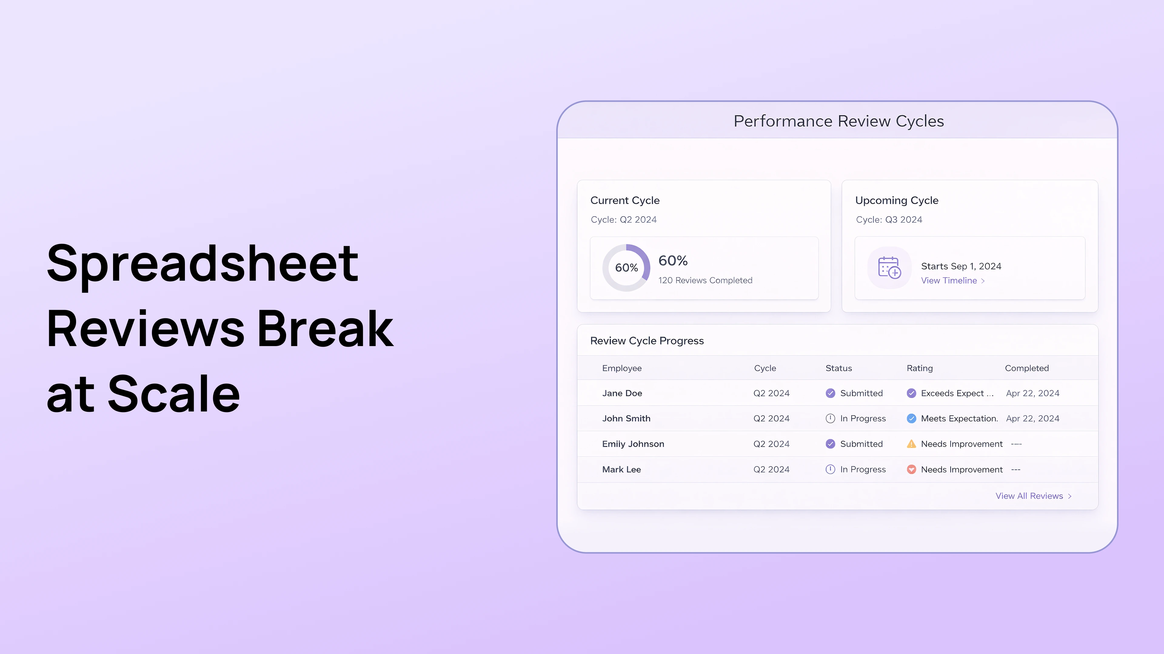 HR comparing spreadsheet performance reviews with automated review software
